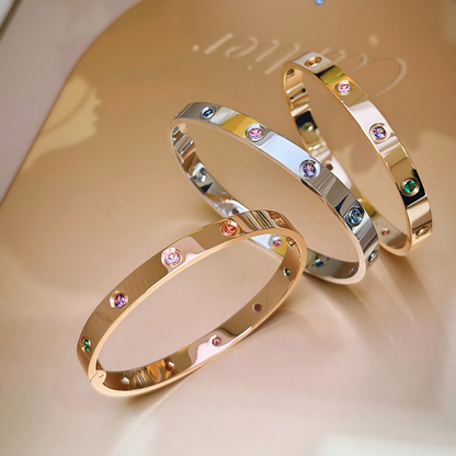[LUCKY LOVE]2026 RAINBOW LOVE BRACELET 6.1MM  10 DIAMONDS
