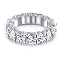 [LUCKY LOVE]Gorgeous Round Cut Tennis Ring