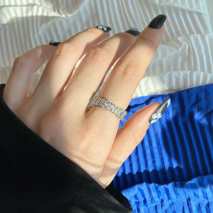 [LUCKY LOVE]Delicate Multi Shape Tennis Ring