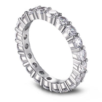 [LUCKY LOVE]Sparkling Round Cut Tennis Ring
