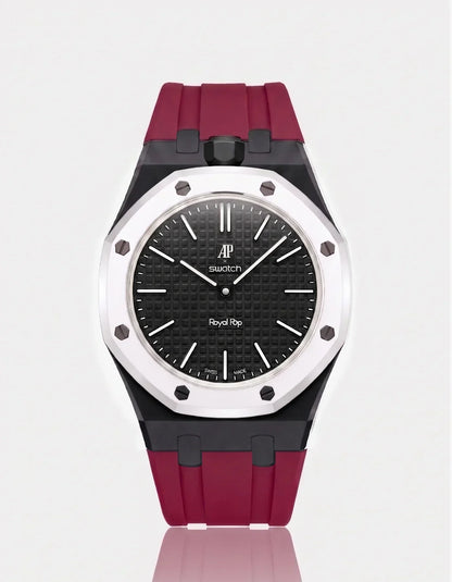 Silicone Strap & Case Royal Pop Ocho Negro(Customize  Colors)