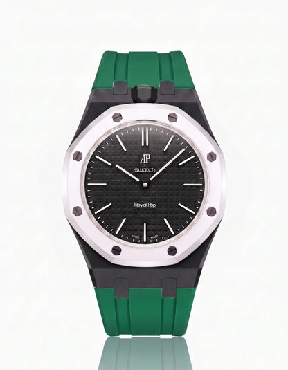 Silicone Strap & Case Royal Pop Ocho Negro(Customize  Colors)