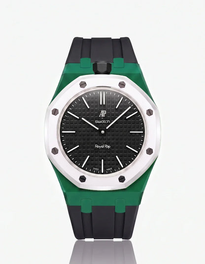 Silicone Strap & Case Royal Pop Ocho Negro(Customize  Colors)