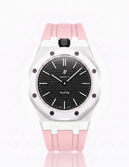 Silicone Strap & Case Royal Pop Ocho Negro(Customize  Colors)