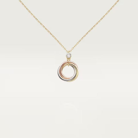 [LUCKY LOVE]TRINITY  NECKLACE 1 DIAMOND