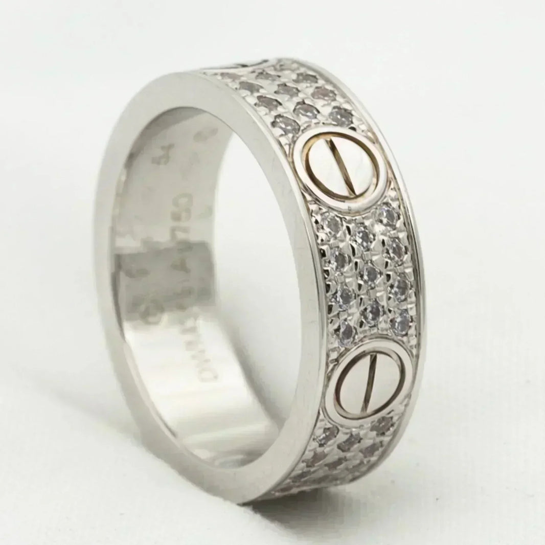 [LUCKY LOVE]LOVE RING 5.5MM DIAMONDS PAVED