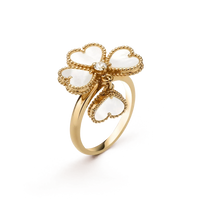 [LUCKY LOVE]SWEET CLOVER WHITE MOP RING