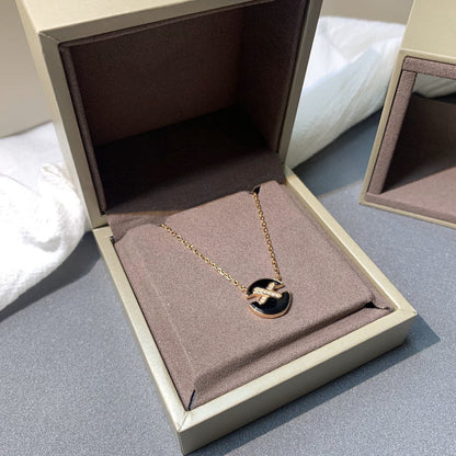 [LUCKY LOVE]JEUX DE PINK GOLD DIAMOND NECKLACE