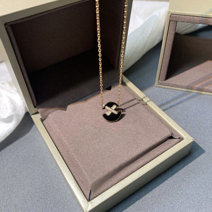 [LUCKY LOVE]JEUX DE PINK GOLD DIAMOND NECKLACE