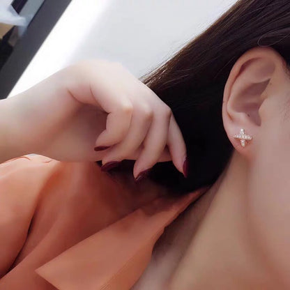 [LUCKY LOVE]JEUX DE GOLD DIAMOND EARRINGS