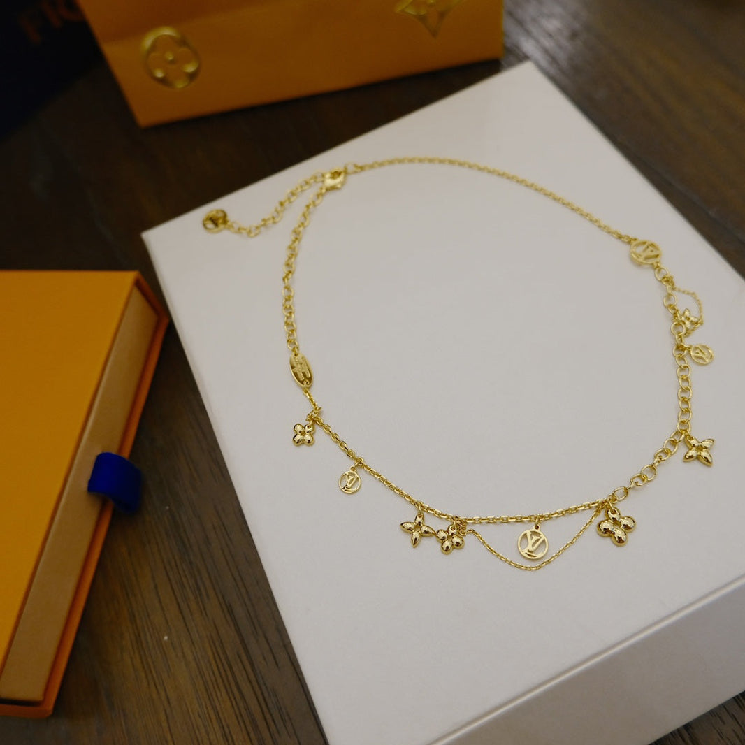 [LUCKY LOVE]BLOOMING SUPPLE NECKLACE BRASS