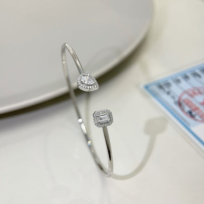 [LUCKY LOVE]JONC FLEX MY TWIN TOI & MOI SILVER DIAMOND BRACELET
