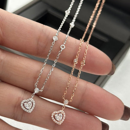[LUCKY LOVE]JOY HEART DIAMOND NECKLACE