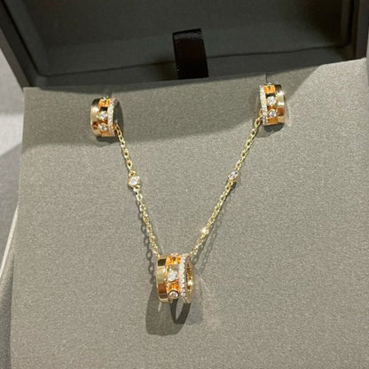 [LUCKY LOVE]CHAIN MOVE ROMANE PEDAND NECKLACE