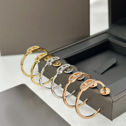 [LUCKY LOVE]CREOLES MOVE UNO PM DIAMOND EARRINGS