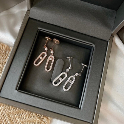 [LUCKY LOVE]DORMEUSES MOVE UNO DIAMOND EARRINGS