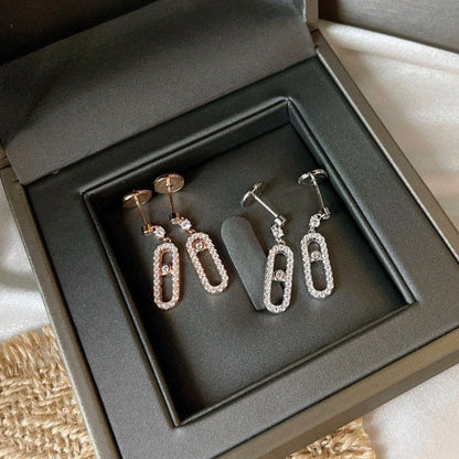 [LUCKY LOVE]DORMEUSES MOVE UNO DIAMOND EARRINGS