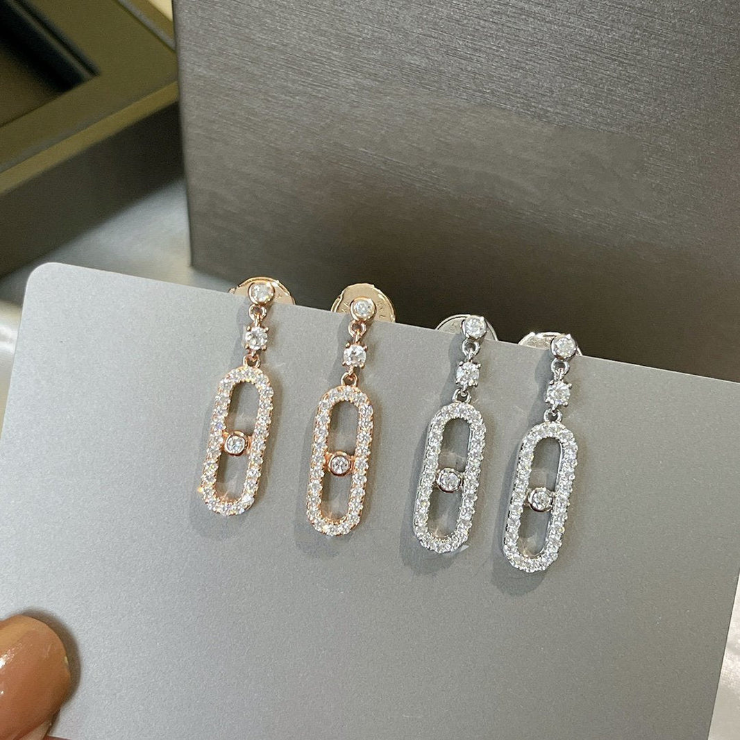 [LUCKY LOVE]DORMEUSES MOVE UNO DIAMOND EARRINGS