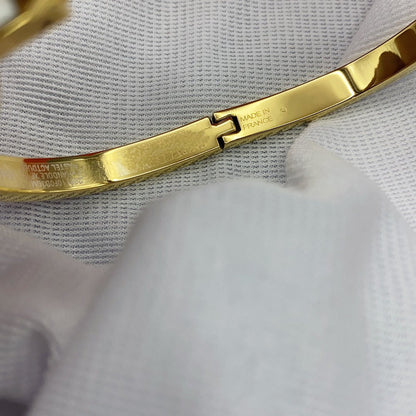 [LUCKY LOVE]CLASSIC HM CLIC WHITE 8MM ENAMEL BRACELET
