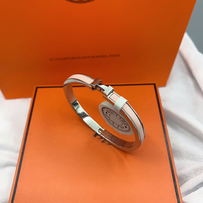 [LUCKY LOVE]CLASSIC HM CLIC  PINK 8MM ENAMEL BRACELET