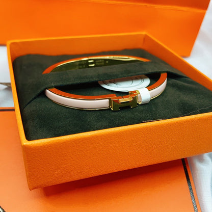 [LUCKY LOVE]CLASSIC HM CLIC  PINK 8MM ENAMEL BRACELET