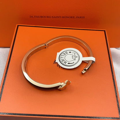 [LUCKY LOVE]CLASSIC HM CLIC BLACK 8MM ENAMEL BRACELET
