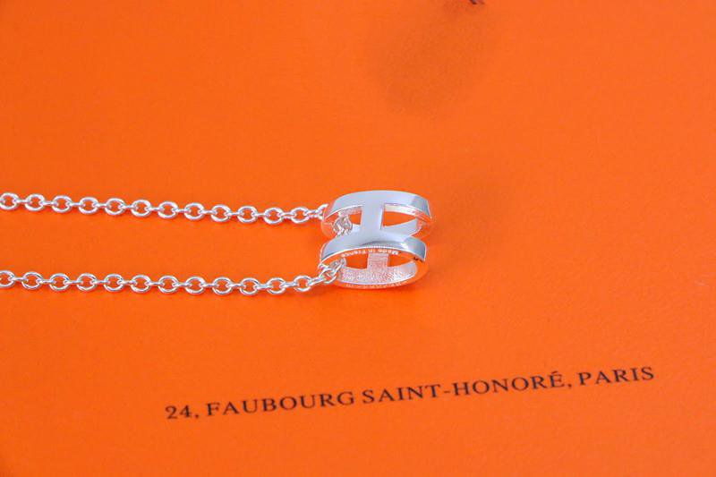 [LUCKY LOVE]HM NECKLACE H LETTER OVAL SERIES