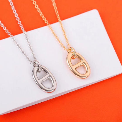 [LUCKY LOVE]HM PIG NOSE NECKLACE