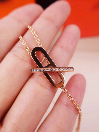 [LUCKY LOVE]HM NECKLACE PLATINUM ROSE GOLD DIAMOND