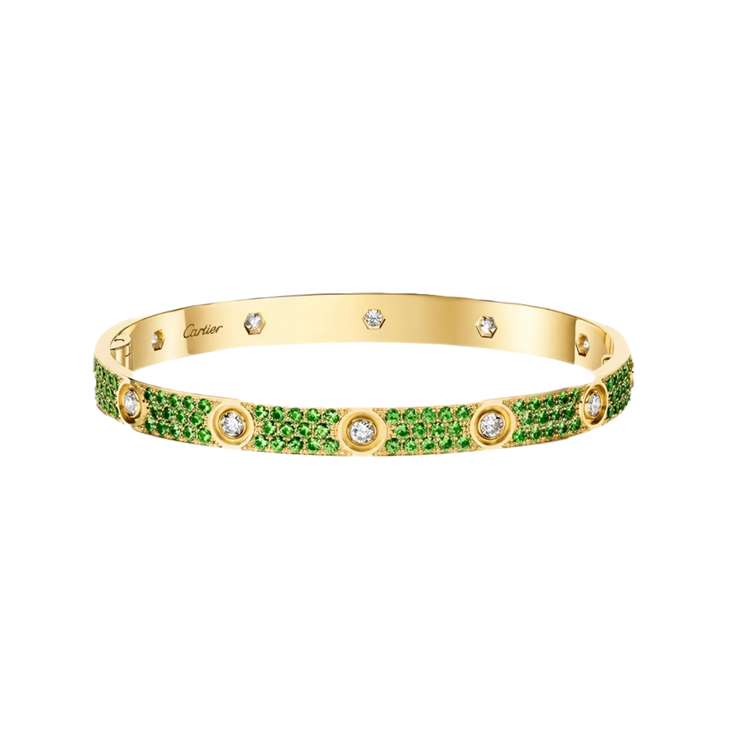 [LUCKY LOVE]2026 PAVE GEMSTONE LOVE BRACELET 6.1MM 10 DIAMONDS