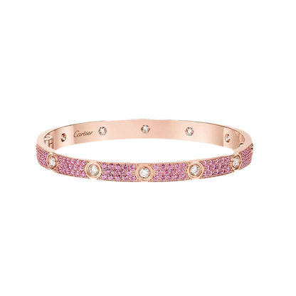 [LUCKY LOVE]2026 PAVE GEMSTONE LOVE BRACELET 6.1MM 10 DIAMONDS