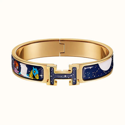 [LUCKY LOVE]H STAR AND MOON BRACELET 12MM