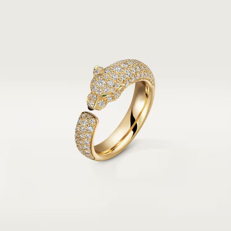 [LUCKY LOVE]PANTHERE FULL DIAMOND SMALL RING
