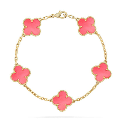 [LUCKY LOVE]CLOVER GOLD BRACELET COLLECTION,5 MOTIFS