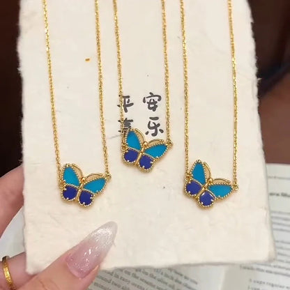 [LUCKY LOVE]2026 NEW STYLE LUCKY SPRING BUTTERFLY 1 MOTIFS FLOWER NECKLACE