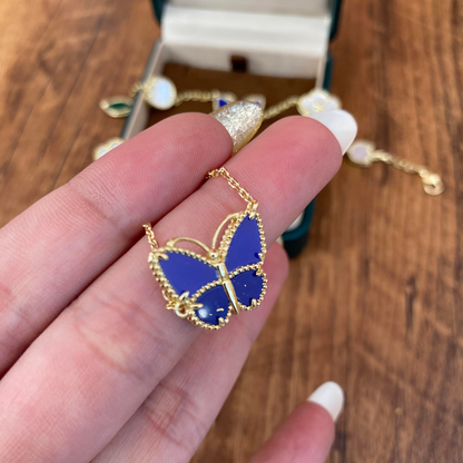 [LUCKY LOVE]2026 NEW STYLE LUCKY SPRING BUTTERFLY 1 MOTIFS FLOWER NECKLACE