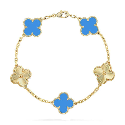 [LUCKY LOVE]CLOVER LASER GOLD BRACELET COLLECTION,5 MOTIFS