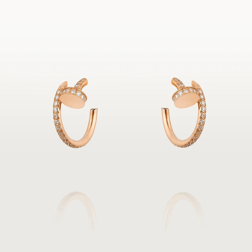 [LUCKY LOVE]JUSTE EARRINGS 12.75MM PINK GOLD DIAMOND
