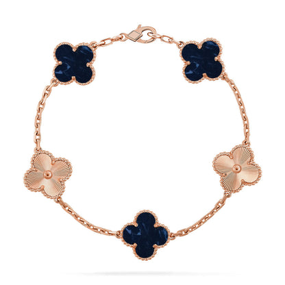 [LUCKY LOVE]CLOVER 5 MOTIF PIETERSITE BRACELET COLLECTION