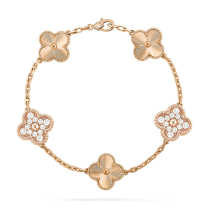 [LUCKY LOVE] CLOVER 5 MOTIF LASER BRACELET COLLECTION