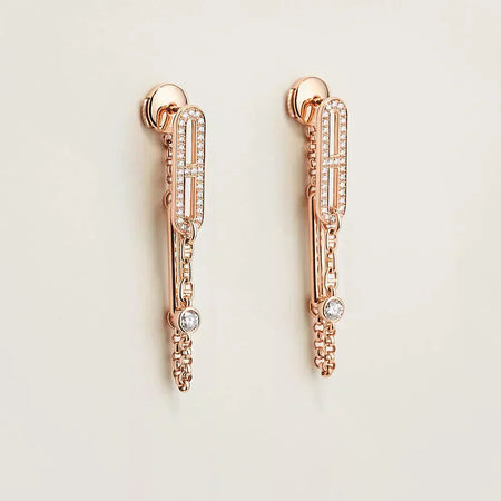 [LUCKY LOVE]CHAINE CHAOS DIAMOND DROP EARRINGS