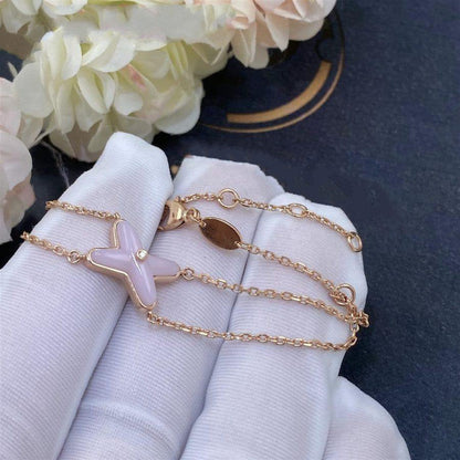 [LUCKY LOVE]JEUX BRACELET PINK MOP PINK GOLD 1 DIAMOND