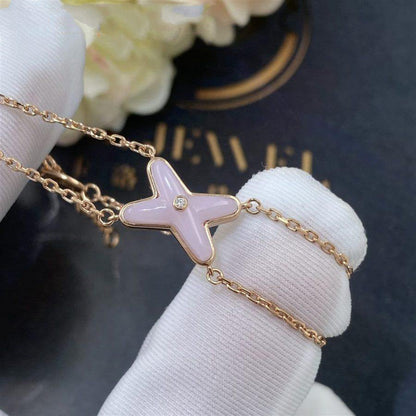[LUCKY LOVE]JEUX BRACELET PINK MOP PINK GOLD 1 DIAMOND