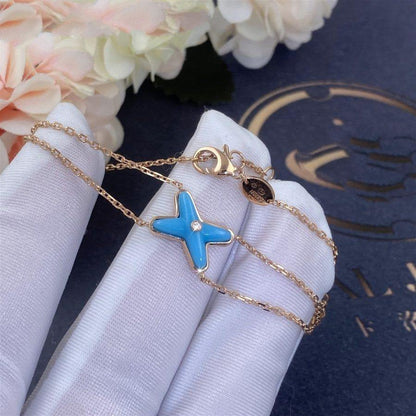 [LUCKY LOVE]JEUX BRACELET TURQUOISE PINK GOLD 1 DIAMOND