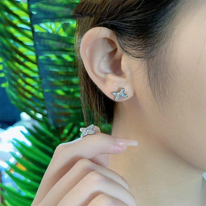 [LUCKY LOVE]JEUX DE SILVER DIAMOND EARRINGS