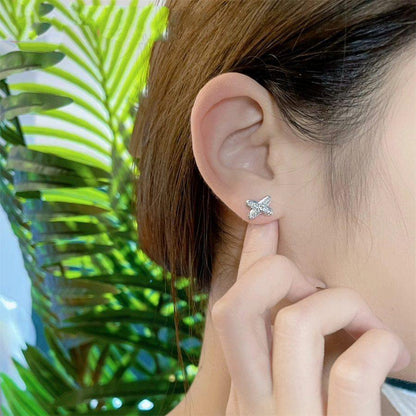 [LUCKY LOVE]JEUX DE SILVER DIAMOND EARRINGS