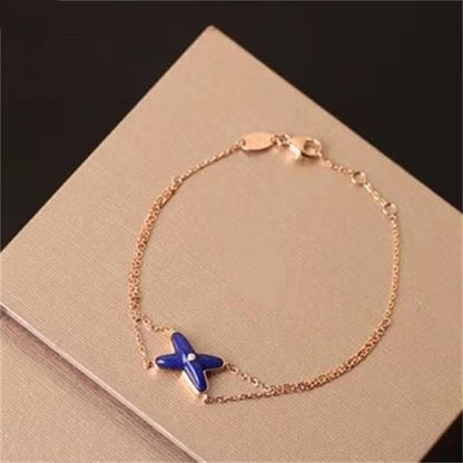 [LUCKY LOVE]Hollow Design Four-Leaf Clover Flower Shape Ring