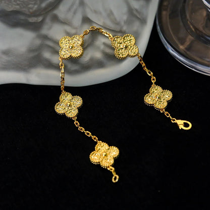 [LUCKY LOVE]CLOVER 5 MOTIFS BRONZING BRACELET
