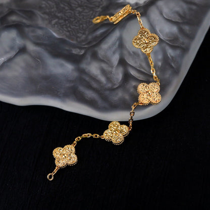 [LUCKY LOVE]CLOVER 5 MOTIFS BRONZING BRACELET