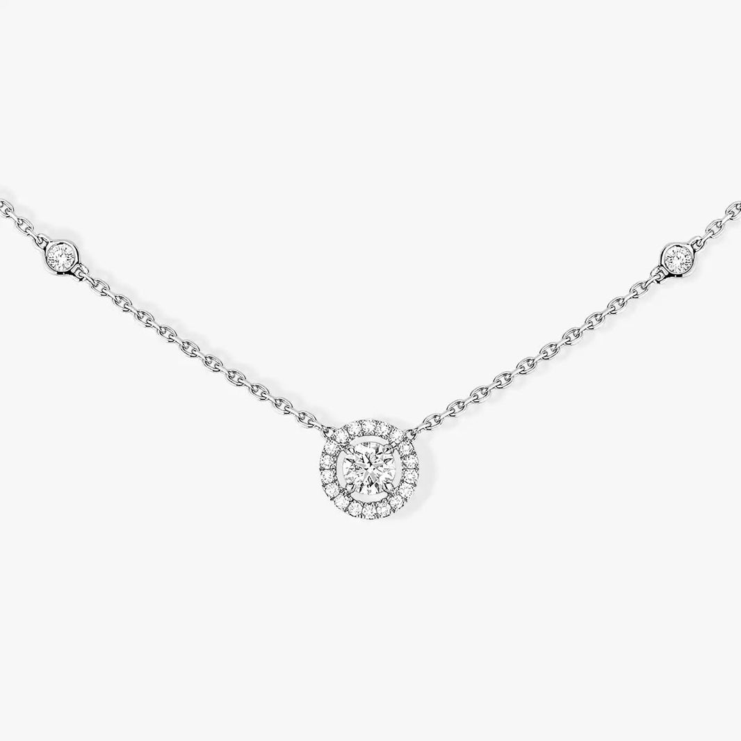 [LUCKY LOVE]Diamond Necklace 0,20ct Brilliant Shape Joy